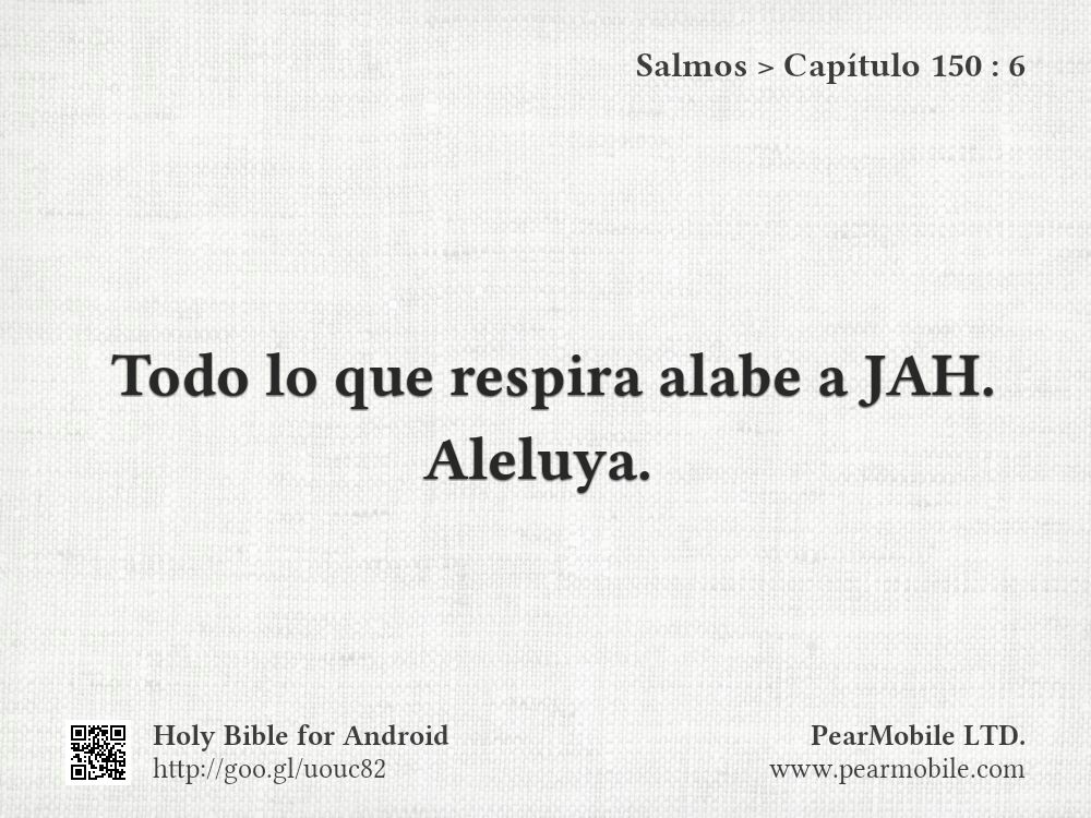 Salmos, Capítulo 150:6